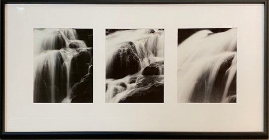 Clay Davidson photo Rushing Water Falls I, II, III, framed Art Works Gallery