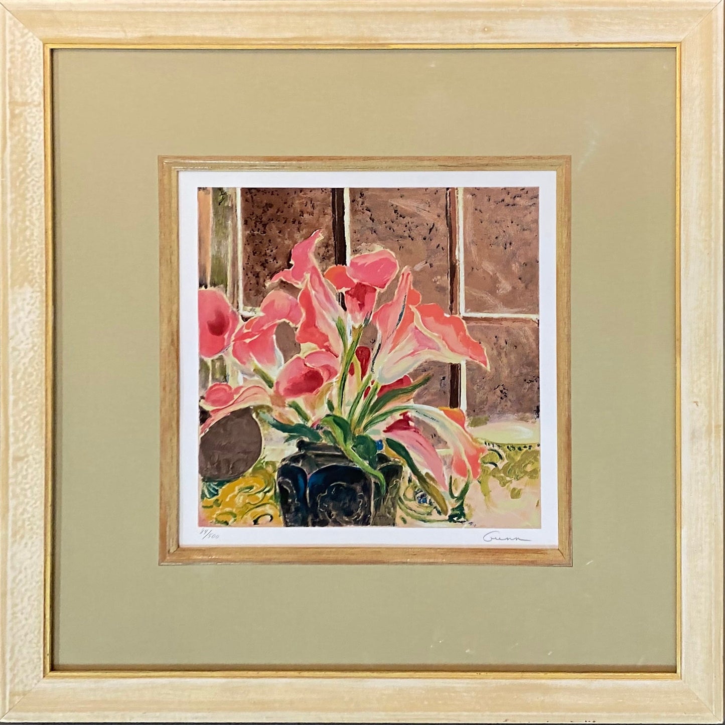 Ellen Gunn limited edition Floral S/L Collection GE244, framed Art Works Gallery