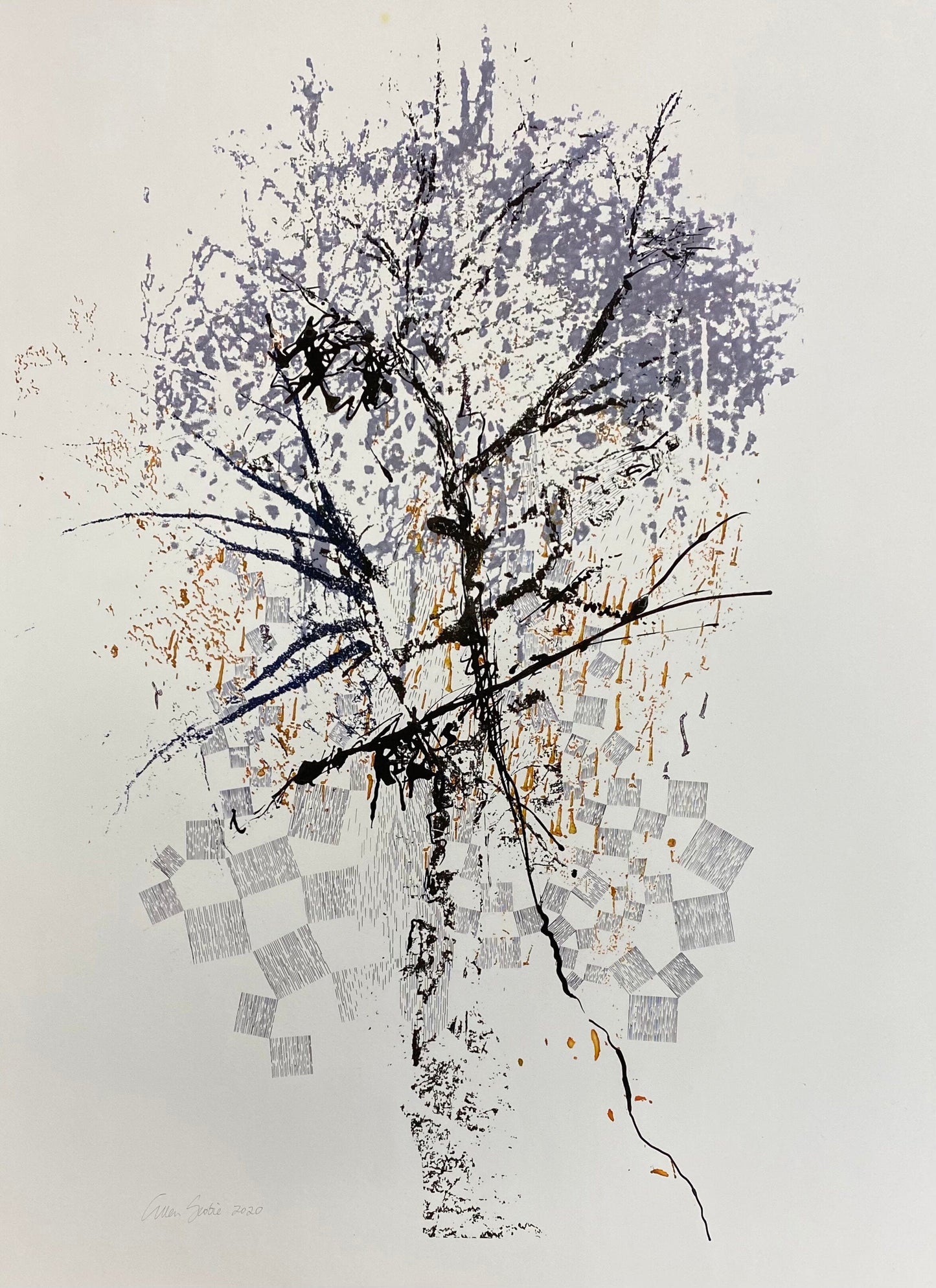 Ellen Scobie Untitled (Tree with Squares) Art Works Gallery