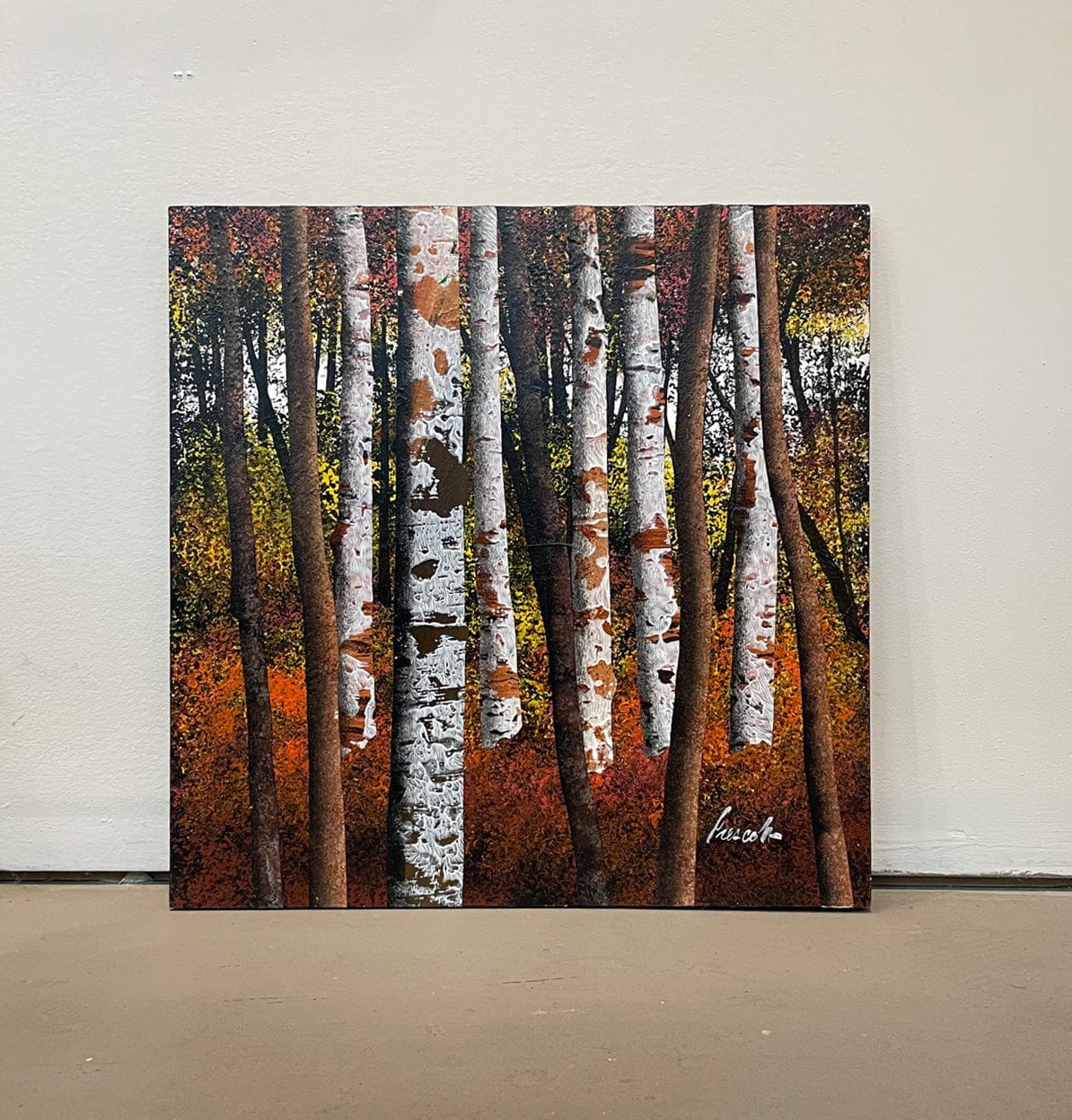 Ken Prescott painting Autumn Wood Art Works Gallery