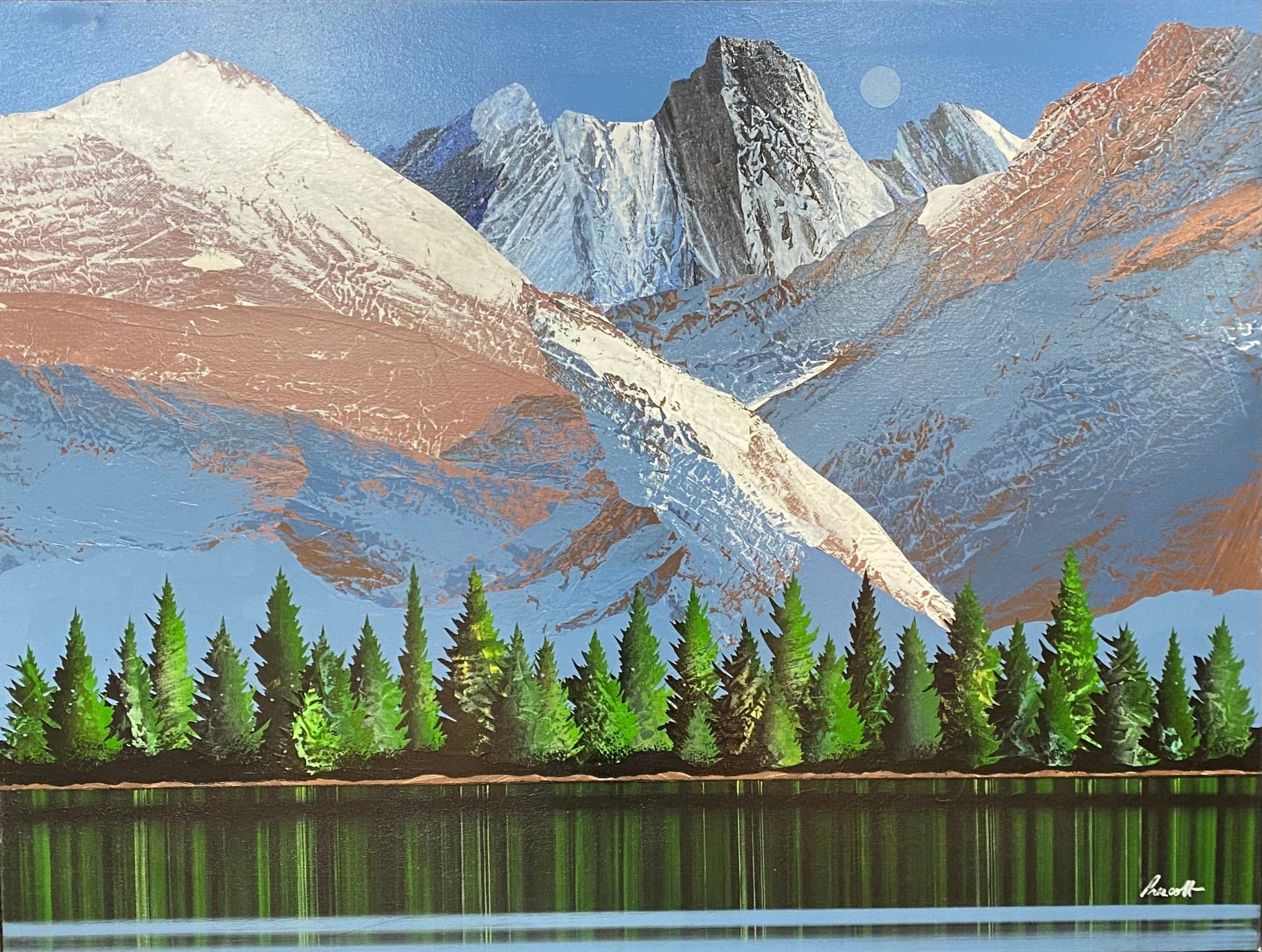 Ken Prescott painting Mountain Landscape Art Works Gallery