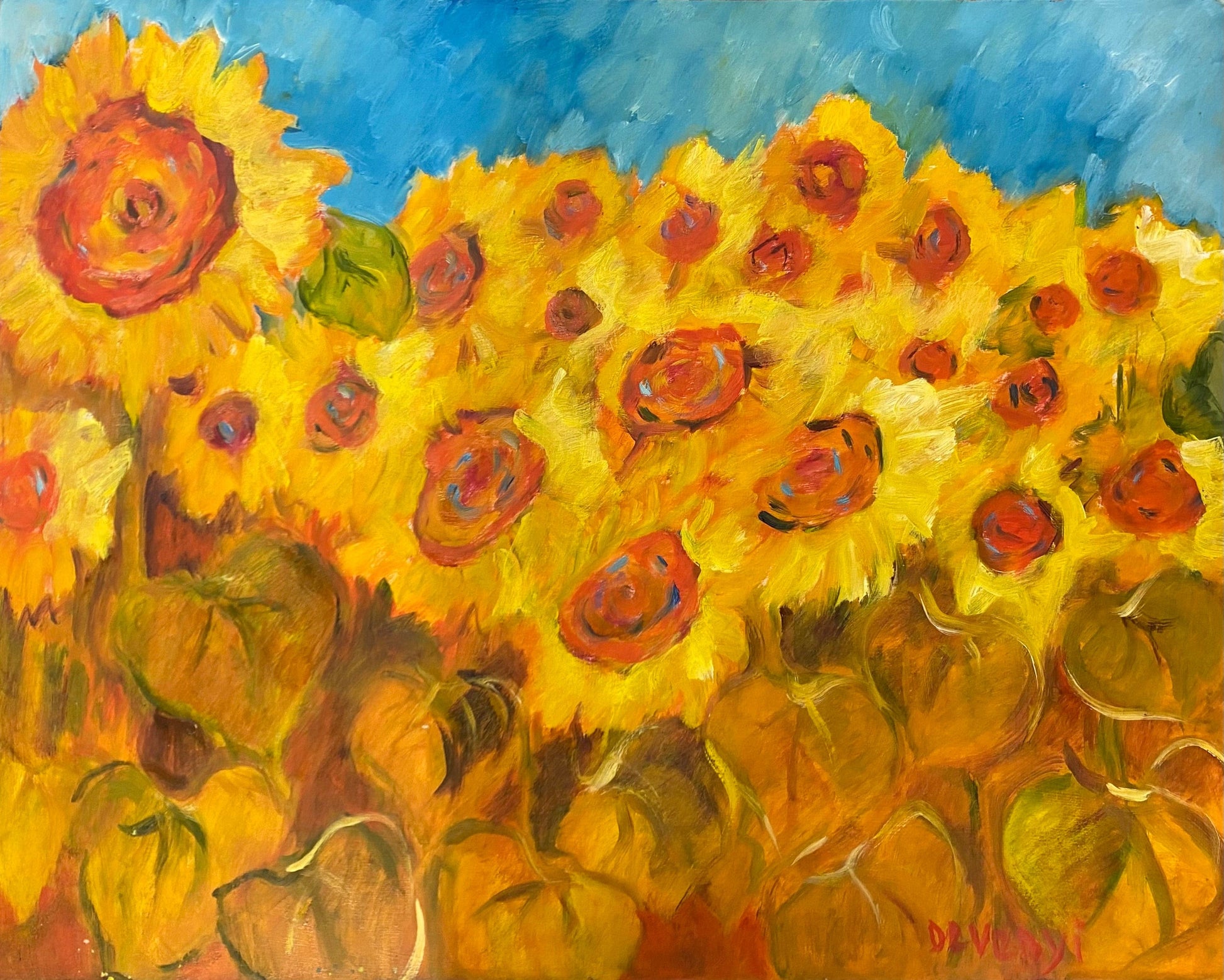 Margaret Devenyi painting A Sea Of Yellow Art Works Gallery