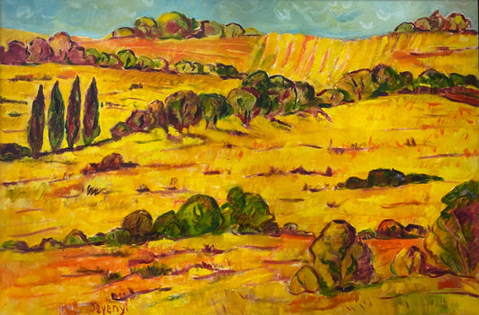 Margaret Devenyi painting The Hills of Provence Art Works Gallery