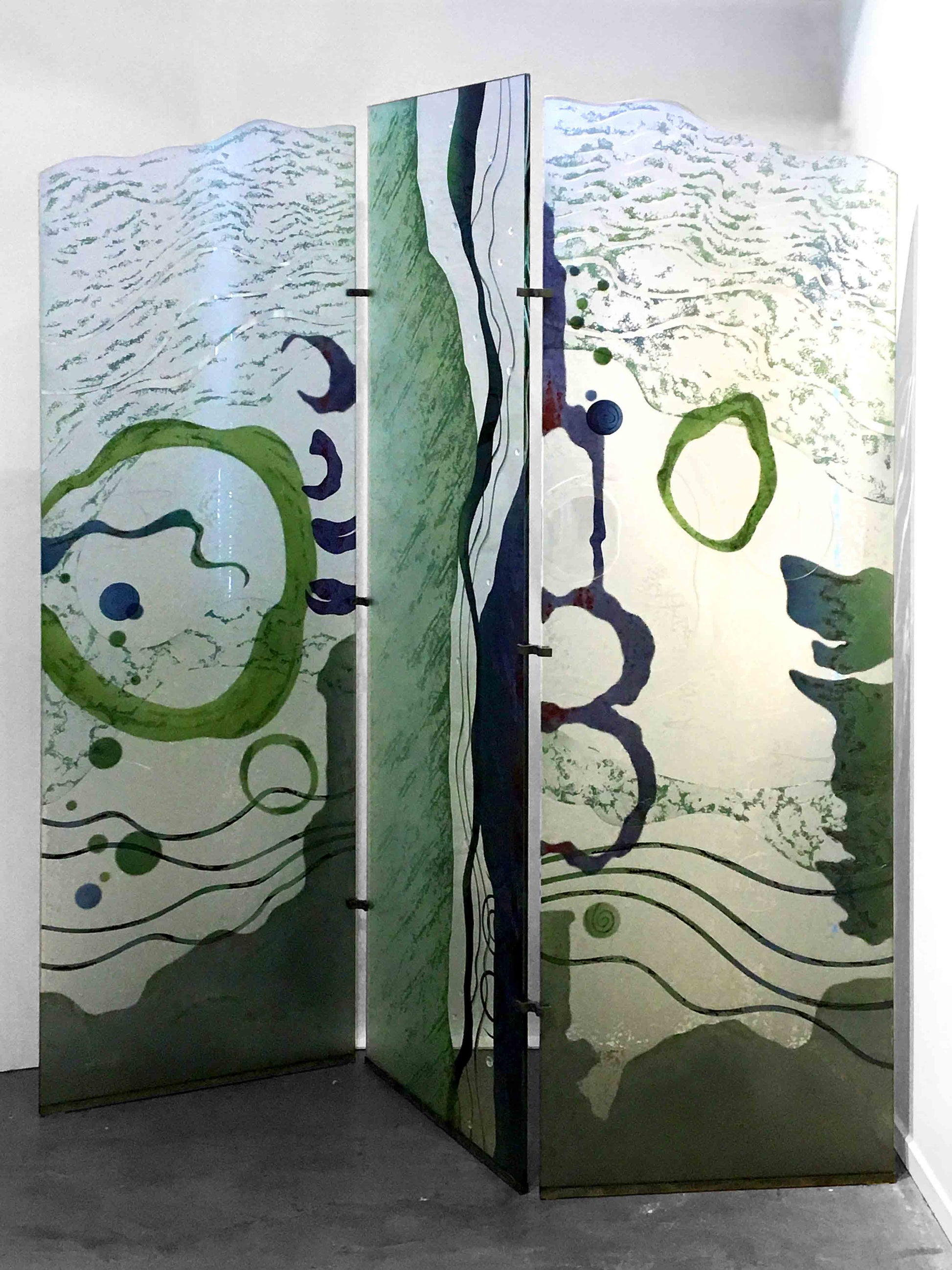 Markian Olynyk sculpture Water Screen tri-fold Art Works Gallery