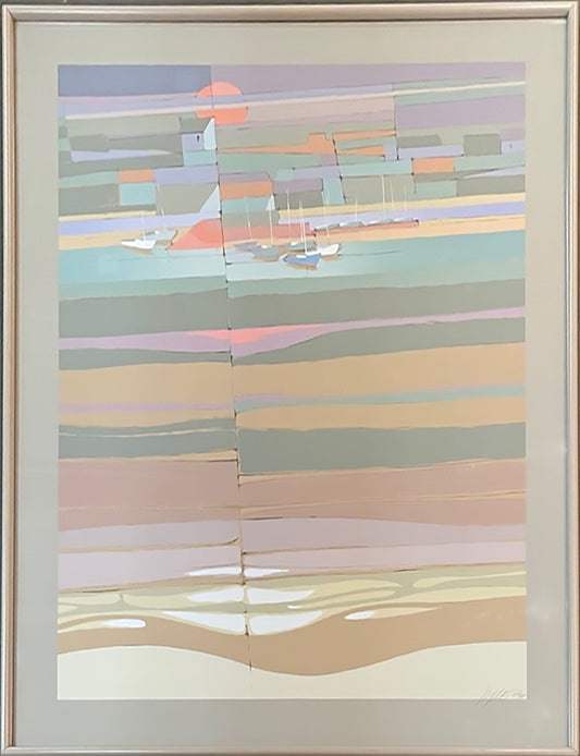 Max Hayslette limited edition Sunrise at Tolo, framed Art Works Gallery