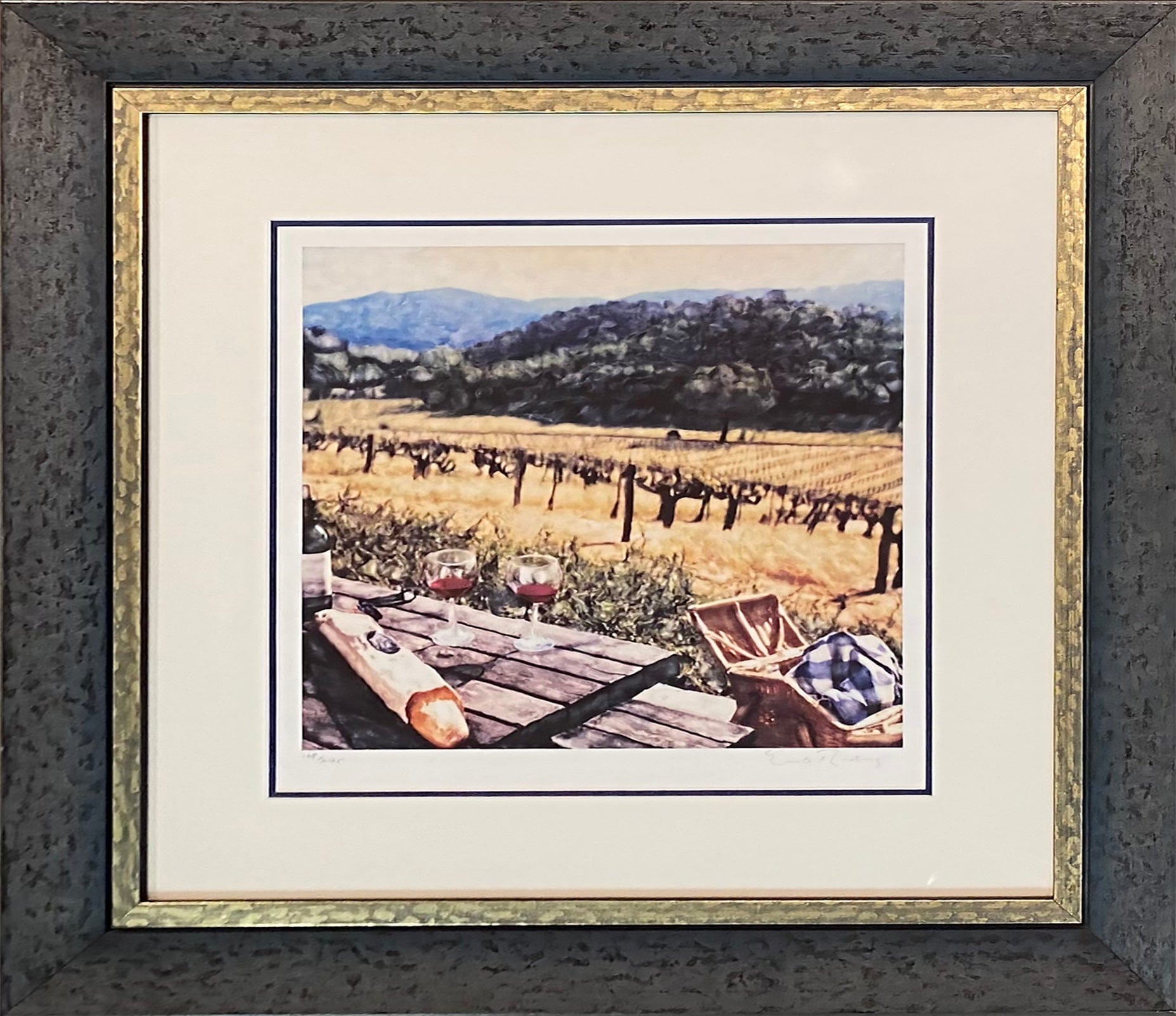Paige Rodriguez limited edition Cabernet, framed Art Works Gallery