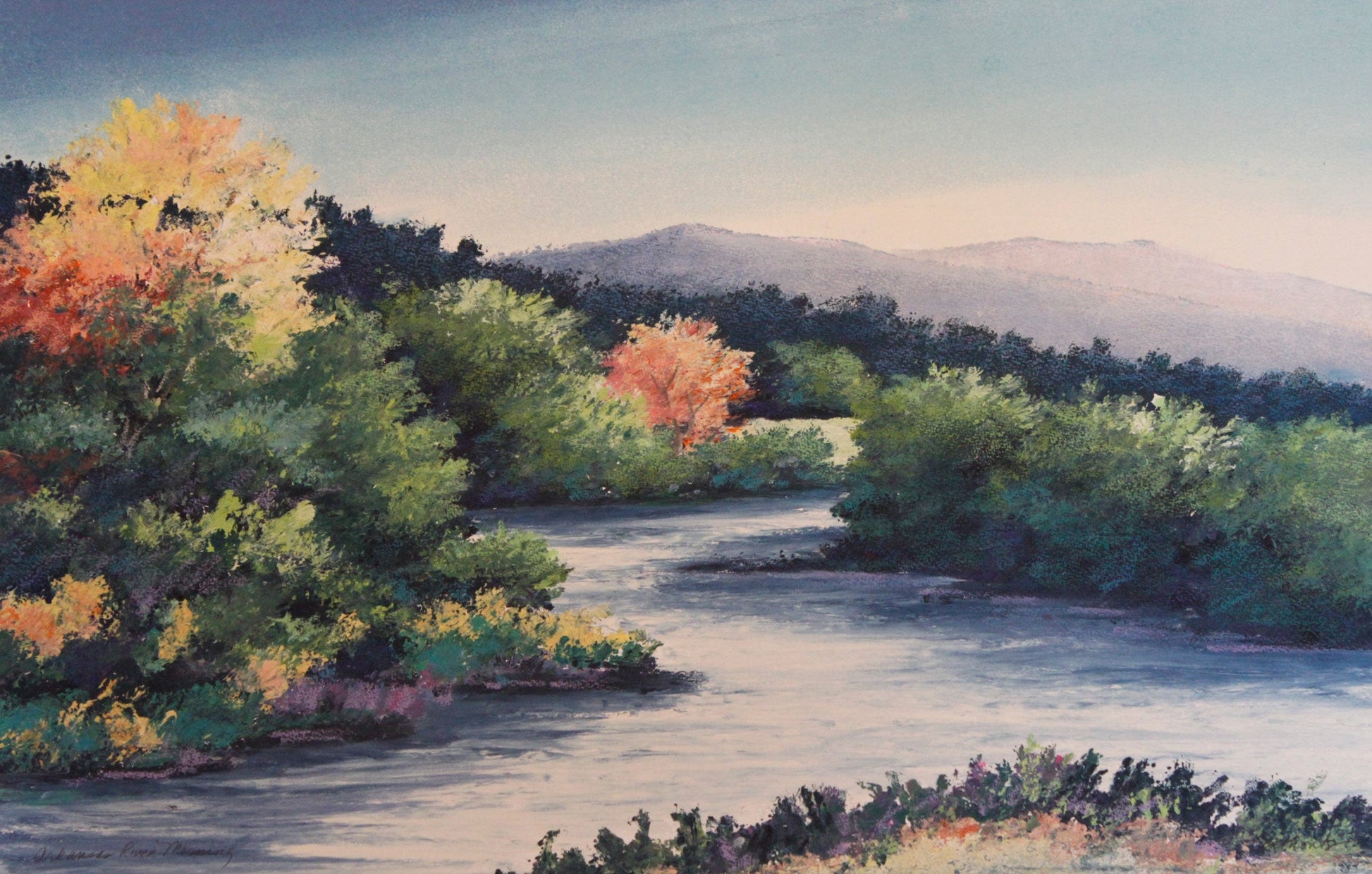 Peggy Corthouts Arkansas River Morning Art Works Gallery
