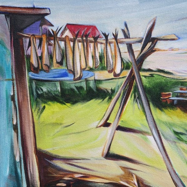 Sharon Quirke painting #7 Whitefish & Poles Art Works Gallery
