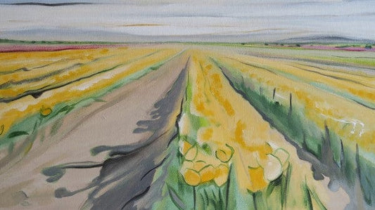 Sharon Quirke painting Tulip Fields #1 Art Works Gallery