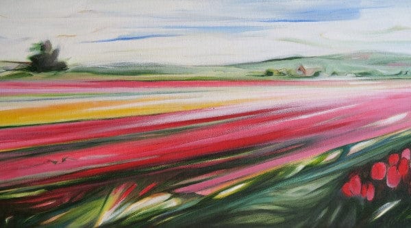 Sharon Quirke painting Tulip Fields #3 Art Works Gallery