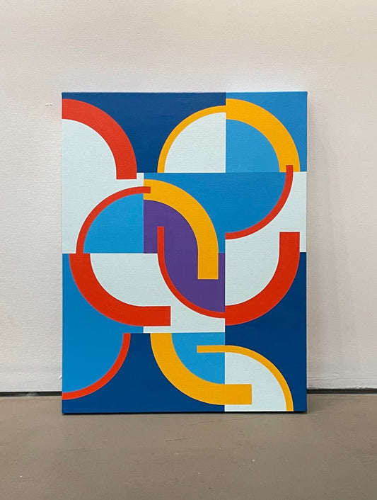 Steve Fortier painting Quadrant Curves 2 Art Works Gallery