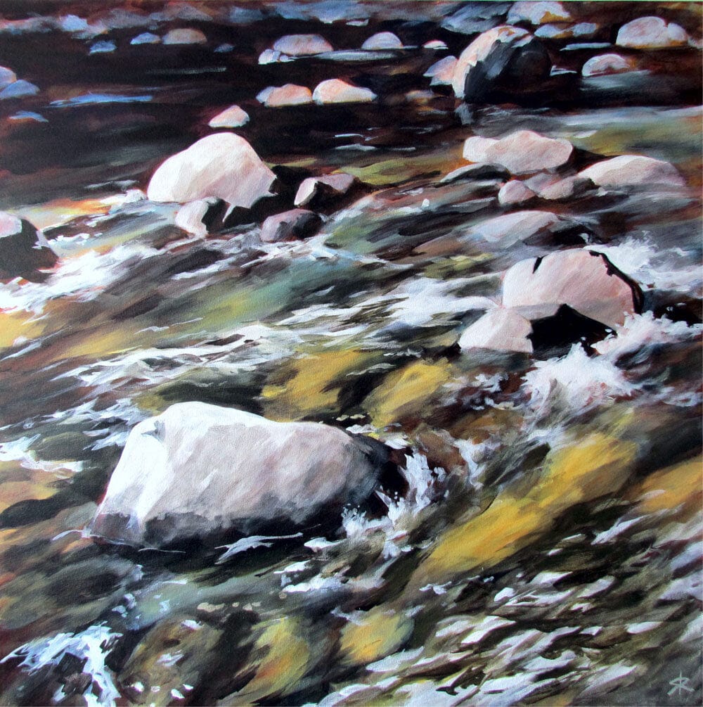 Steve Rayner painting Around The Ragged Rocks Art Works Gallery